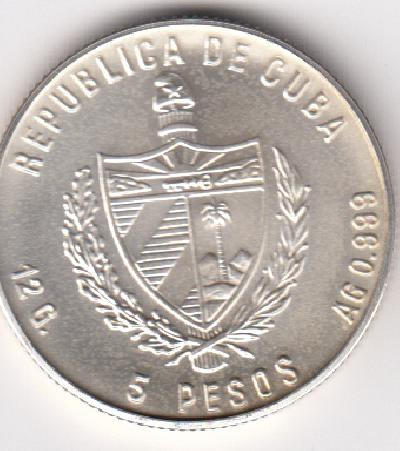 Beschrijving: 5 Pesos  W-OLYMPIC  SKATER